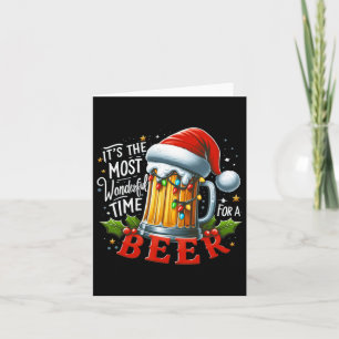Santa It's The Most Wonderful Time For A Beer Chri Card
