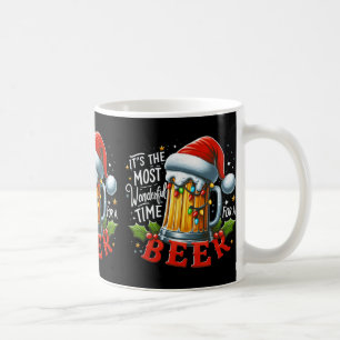 Santa It's The Most Wonderful Time For A Beer Chri Coffee Mug