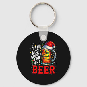 Santa It's The Most Wonderful Time For A Beer Chri Key Ring