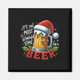 Santa It's The Most Wonderful Time For A Beer Chri Magnet