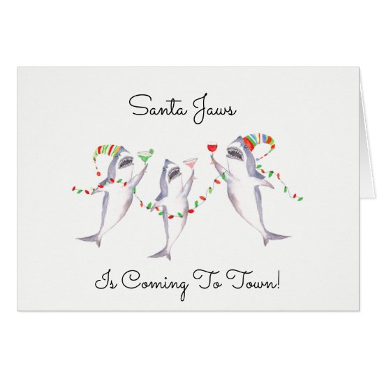 Santa Jaws Christmas Card