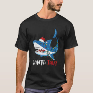 santa jaws shark christmas xmas funny T-Shirt