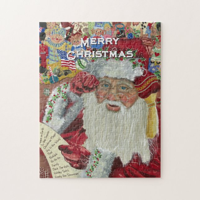 Santa Jigsaw Puzzle “Checking It Twice” 252 pieces (Vertical)
