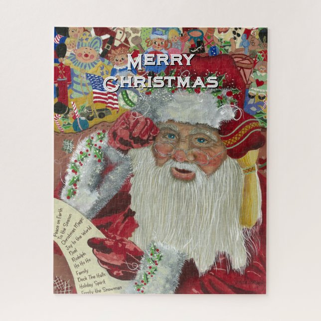 Santa Jigsaw Puzzle “Checking It Twice” 520 pieces (Vertical)