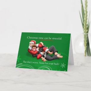 Santa Jiu Jitsu Choke - Christmas Card