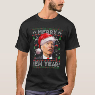 Santa Joe Biden Funny Merry New Years Christmas Ug T-Shirt