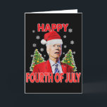 Santa Joe Biden Happy 4th Of July Funny Merry Chri Card<br><div class="desc">Santa Joe Biden Happy 4th Of July Funny Merry Christmas For Women Men</div>