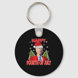 Santa Joe Biden Happy 4th Of July Funny Merry Chri Key Ring
