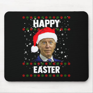Santa Joe Biden Happy Easter Ugly Christmas Sweate Mouse Mat