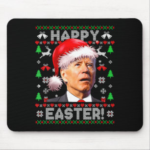 Santa Joe Biden Happy Easter Ugly Christmas T Shir Mouse Mat