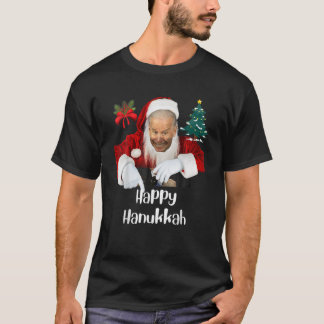 Santa Joe Biden Happy Hanukkah Christmas Funny T-Shirt