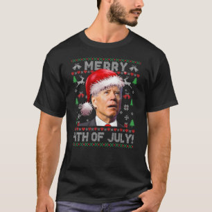Santa Joe Biden Merry 4Th Of July Ugly Sweater (ON