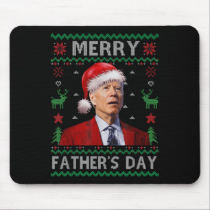 Santa Joe Biden Merry Fathers Day Ugly Christmas S Mouse Mat