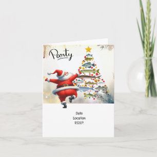 Santa Joins Fishing Fans for Christmas Cheer! Invitation