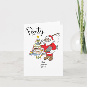 Santa Joins Fishing Fans for Christmas Cheer! Invitation