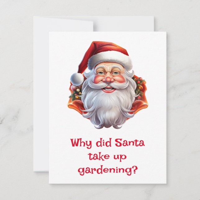 Santa Jokes Holiday Card (Front)