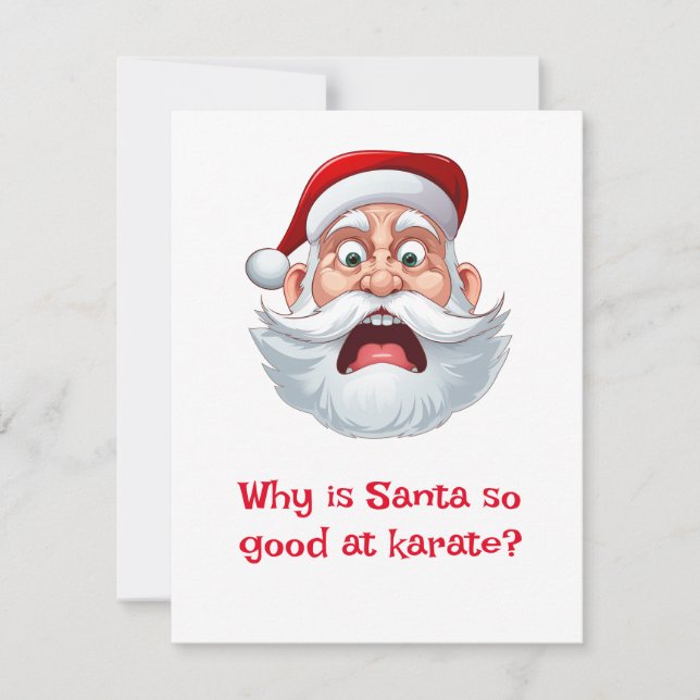 Santa Jokes Holiday Card (Front)