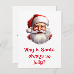 Santa Jokes Holiday Card