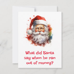 Santa Jokes Holiday Card