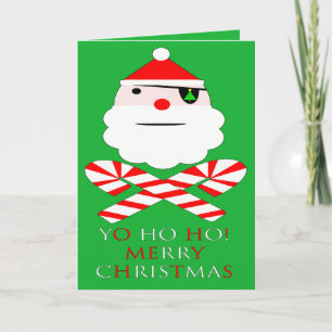 santa jolly roger holiday card