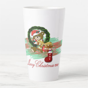 Santa JOY Sock Christmas 2021 Latte Mug