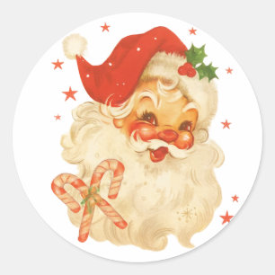 Santa Joy Sticker – Vintage Christmas Charm