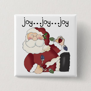 Santa Joy T-shirts and gifts 15 Cm Square Badge