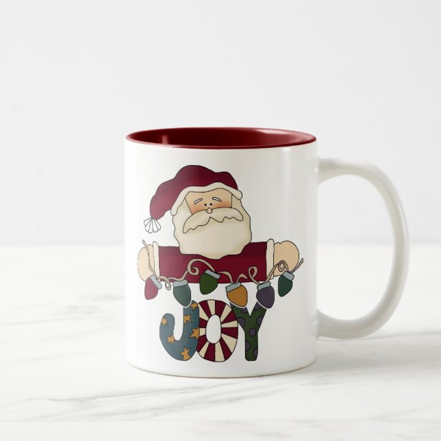 Santa Joy Two-Tone Coffee Mug (Right)