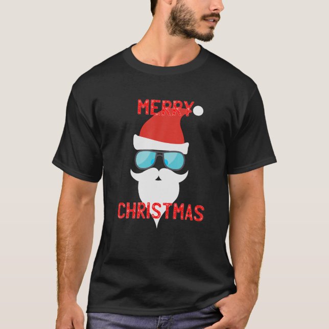 Santa July Christmas Party Hawaiian Holiday Vacati T-Shirt (Front)