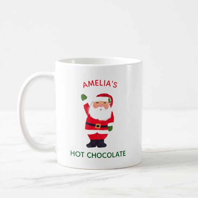 Santa Kids Children Festive Christmas Cute Humour Coffee Mug (Left)