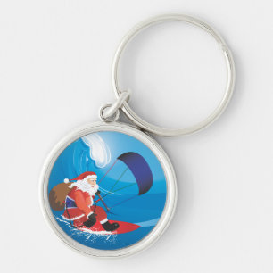 Santa Kitesurf Keychain