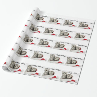 Santa Kittens Christmas Wrapping Paper