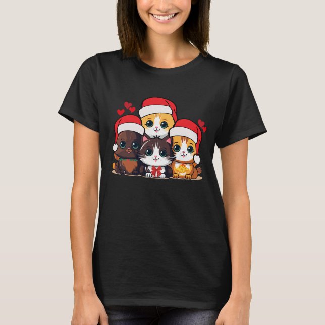 Santa Kittens T-Shirt (Front)