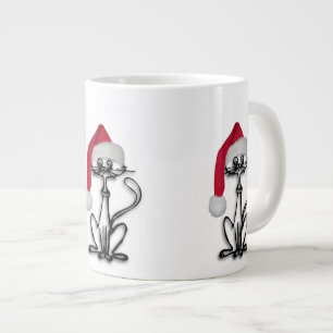 Santa Kitty Cat Large Coffee Mug