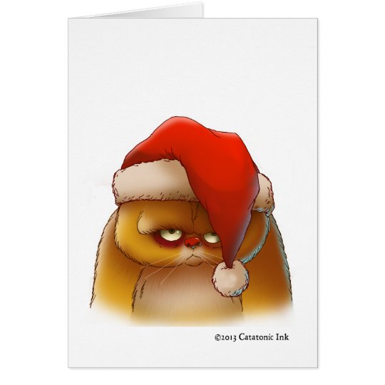 Santa Kitty Christmas card