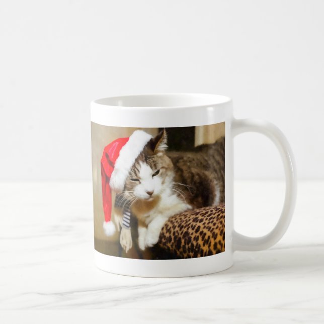Santa Kitty Painterly Coffee Mug (Right)