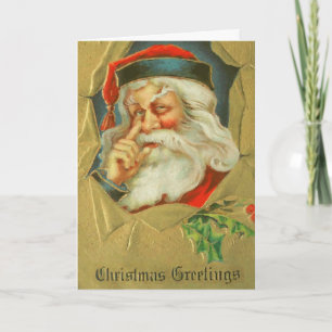 Santa Knows, A Vintage Christmas Card