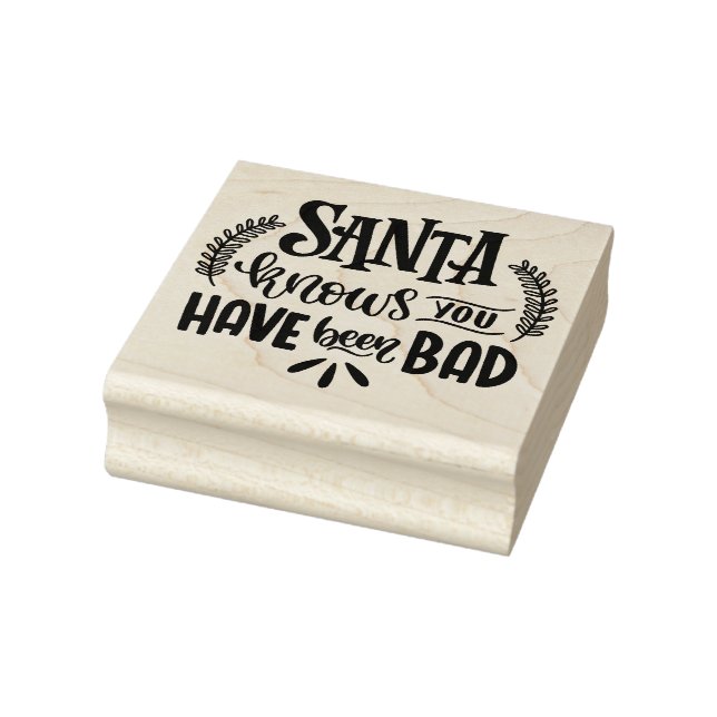 Santa knows you have been bad rubber stamp (Stamp)