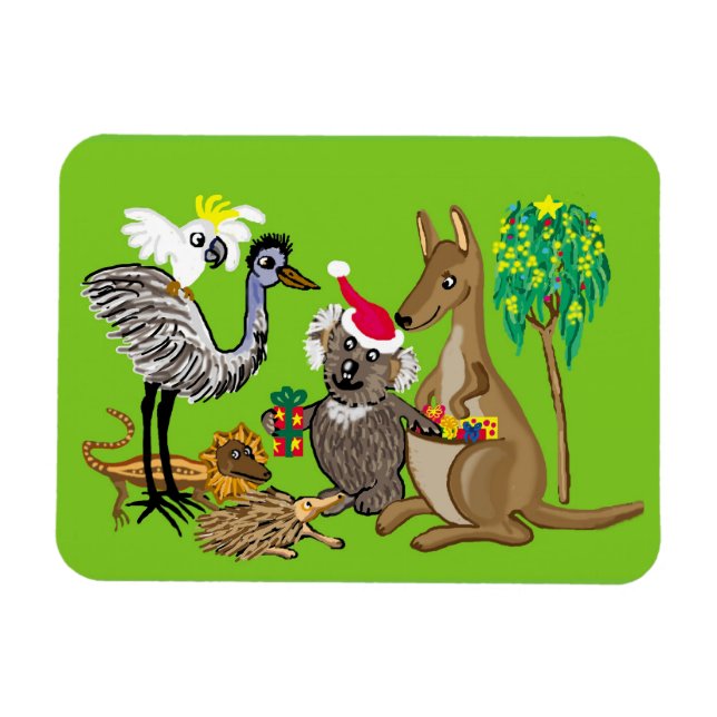 Santa koala Australian Christmas Magnet (Horizontal)