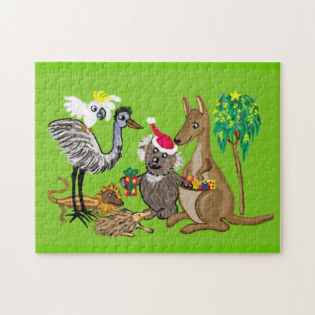 Santa Koala Christmas presents Jigsaw Puzzle (Horizontal)
