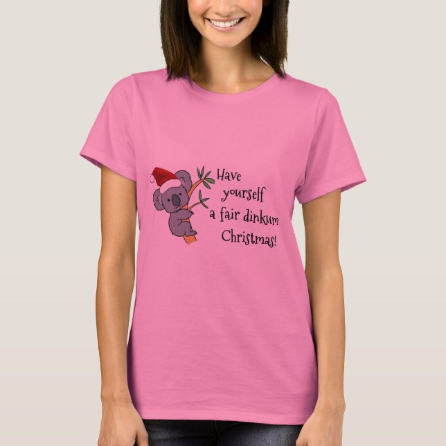 Santa Koala - Fair Dinkum T-Shirt (Front)