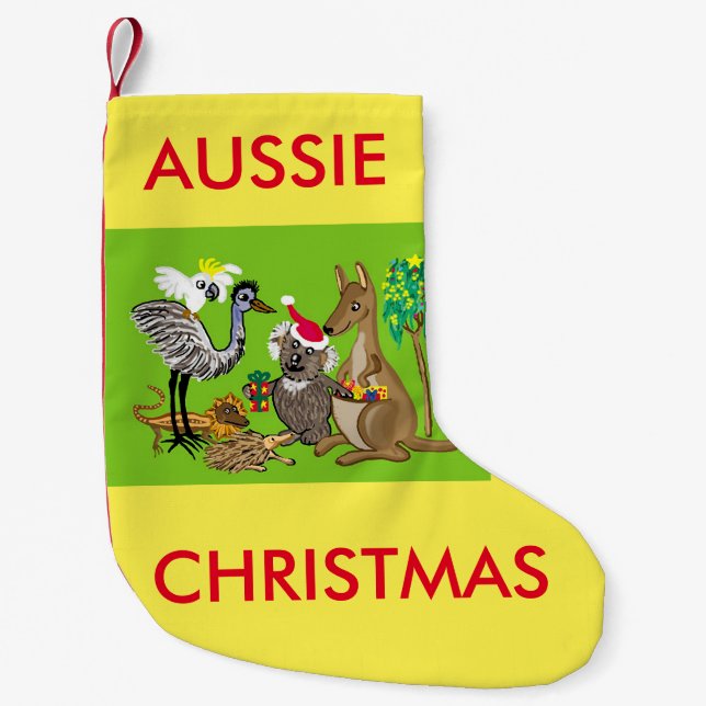 Santa koala small christmas stocking (Front)