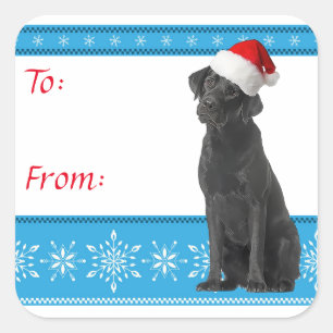 Santa Lab Gift Sticker