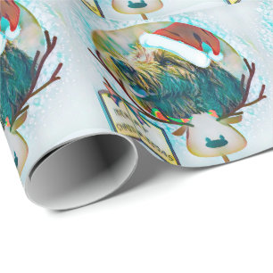 Santa Labradoodle Christmas gift paper