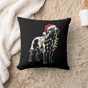 Santa Labrador Retriever Christmas Light Dog Lover Cushion
