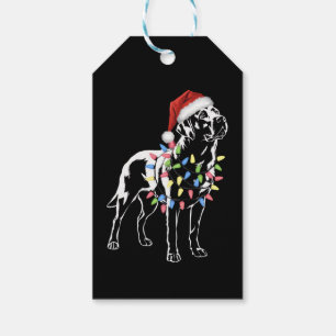 Santa Labrador Retriever Christmas Light Dog Lover Gift Tags