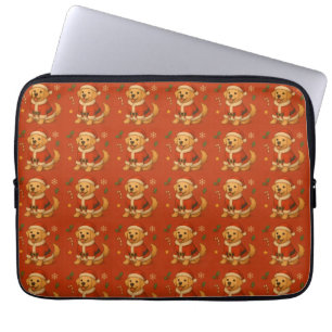Santa Labrador Retriever Dog Cute Christmas Laptop Sleeve