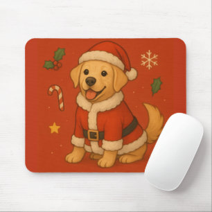 Santa Labrador Retriever Dog Cute Christmas Mouse Mat