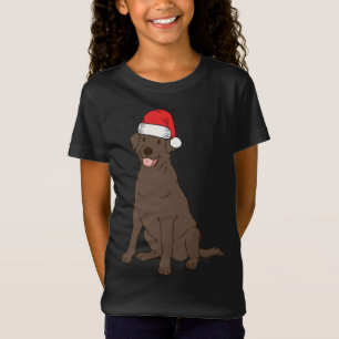 Santa Labrador Retriever Winter Christmas Dog Mum  T-Shirt