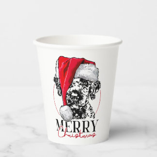 Santa Lagotto Romagnolo Merry Christmas dog mum Paper Cups